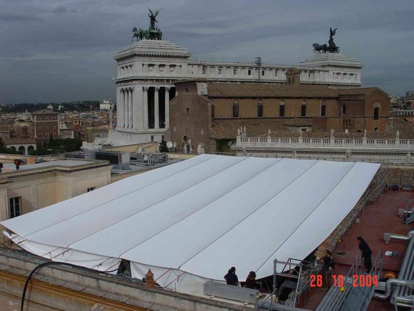 Firma della Costituzione Europea - Copertura cortile interno - tetto dall'alto